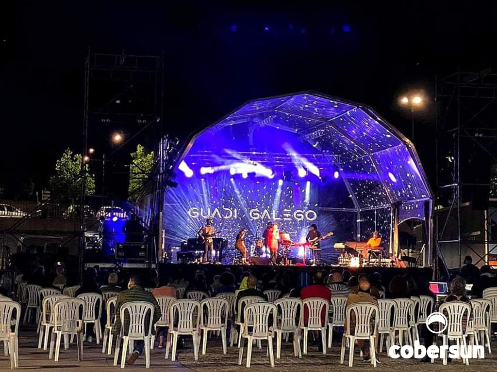 Tenda para eventos, recintos desportivos e cobertura de palcos formato Iglo - Cobersun