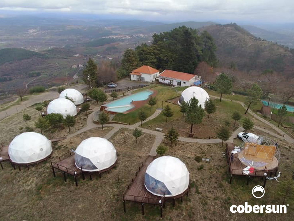 Tenda para eventos, recintos desportivos e cobertura de palcos formato Iglo - Cobersun